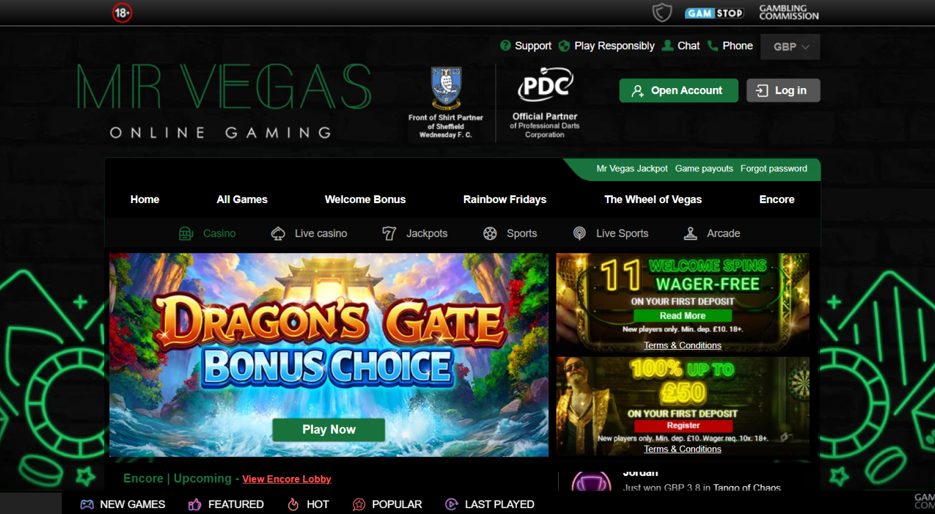 Mr Vegas Casino screenshot 1