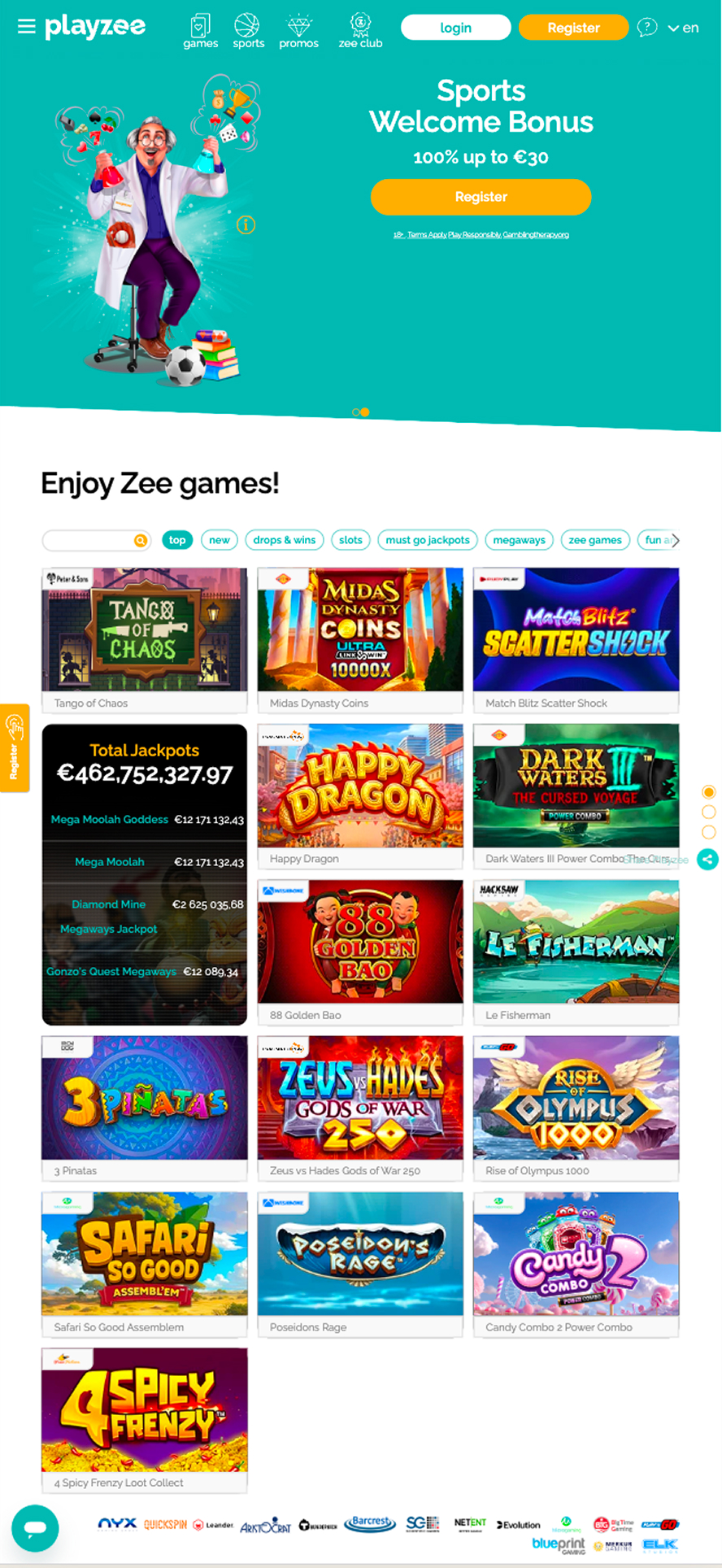 Playzee Casino mobile home