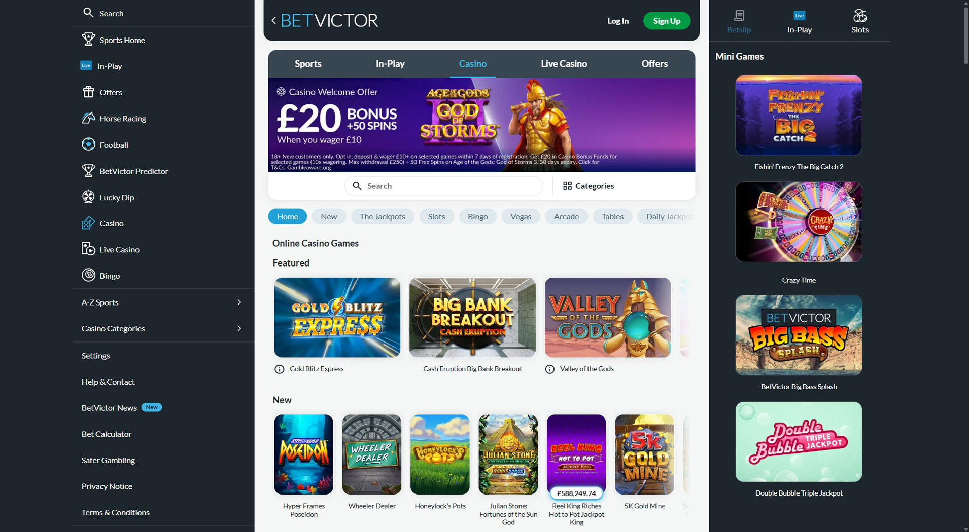 8. BetVictor Casino - Popular Neteller Casino Bonus