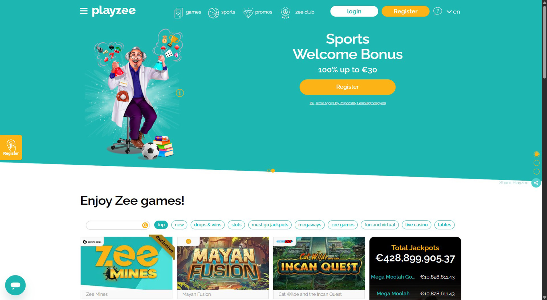 5. Playzee Casino - Mobile Neteller Casino Choice