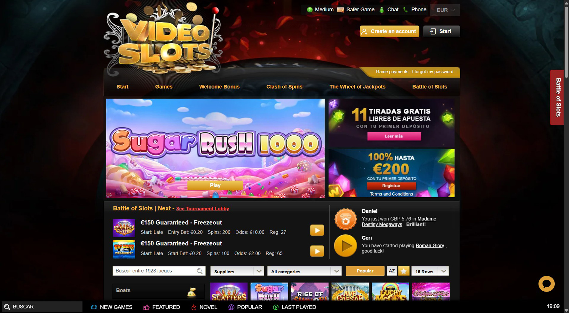 3. Videoslots Casino - Strong Neteller Casino Value